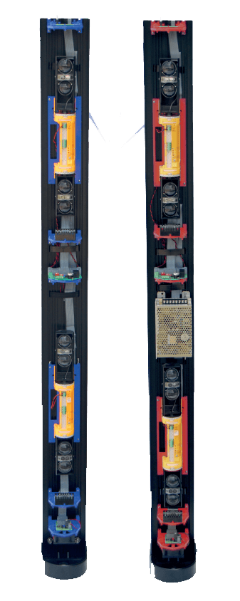 Las columnas preinstaladas EasyPack para Barreras de infrarrojos